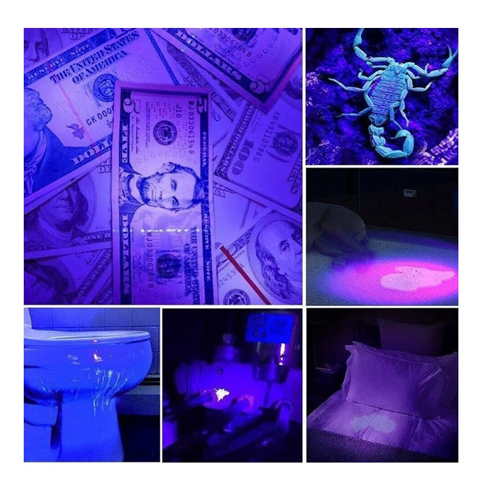 چراغ قوه 395 نانومتر مدل uv-blklight مناسب برای کمپینگ،تشخیص اسکناس