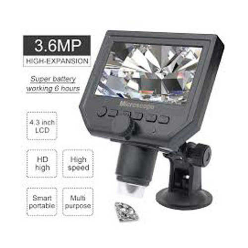میکروسکوپ دیجیتال 600X HD با نمایشگر 4.3 اینچی