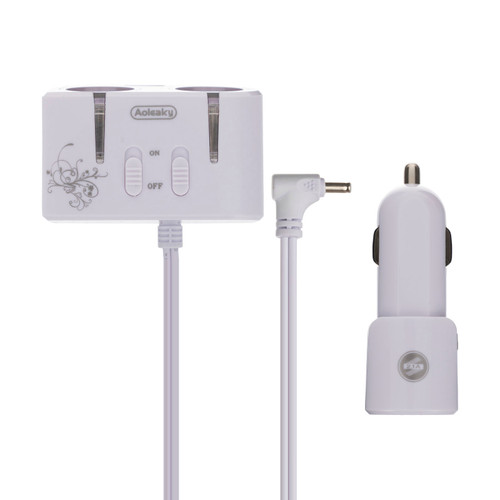 هاب و شارژر فندکی AOLEAKY مدل 529 به همراه پایه نگهدارنده شارژر فندکی