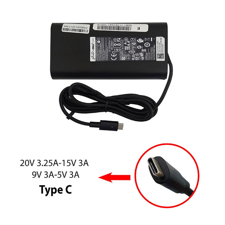 آداپتور تبلت-موبایل-لپ تاپ دل 20V 3.25A-15V 3A-9V 3A-5V 3A Type C Gimo Plus