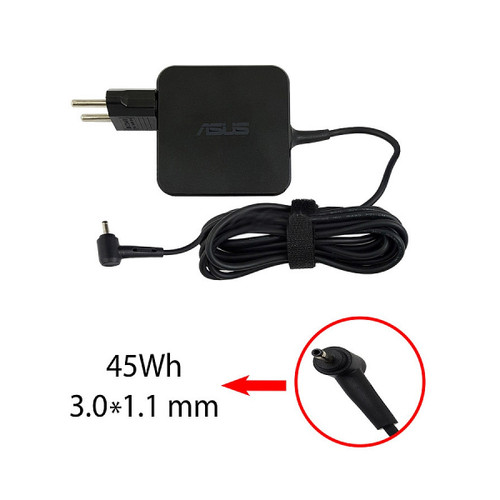 آداپتور لپ تاپ ایسوس 19V 2.37A Gimo Plus مربعی سرزنبوکی سرریز 3*1.1mm
