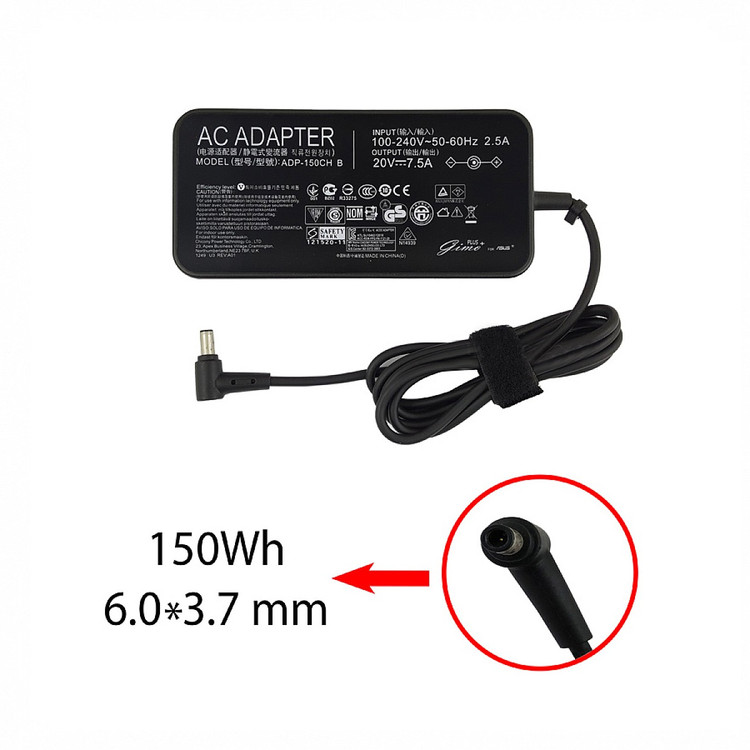 آداپتور لپ تاپ ایسوس 20V 7.5A Gimo Plus سوزن دار 6*3.7mm