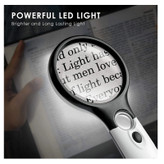 ذره بین دستی چراغ دار (2 ذره بین و 3 چراغ) مدل 6902AB