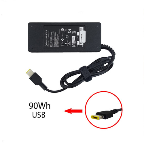 آداپتور لپ تاپ لنوو 20V 4.5A سر یو اس بی