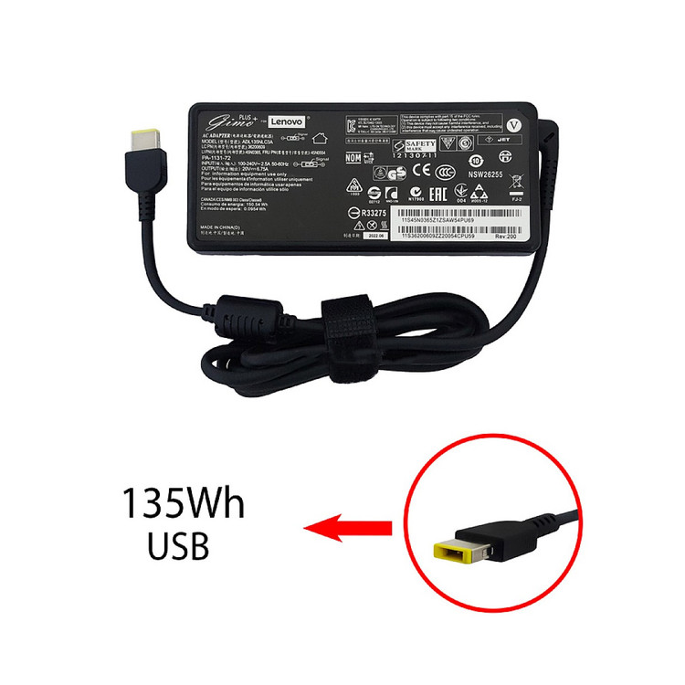 آداپتور لپ تاپ لنوو 20V 6.76A Gimo Plus سر یو اس بی
